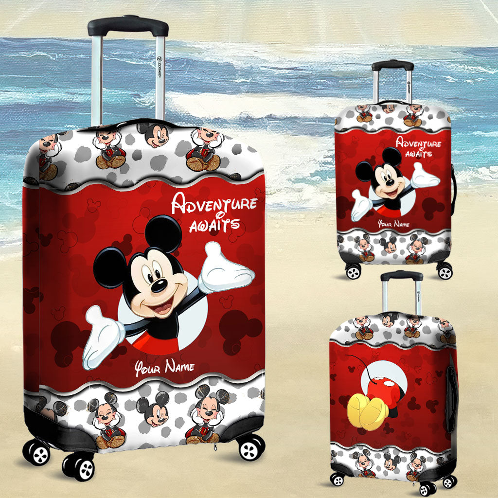 Personalized Mickey Mouse Luggage Cover Custom Name Travel Gift Luggage Cover GradoCreations