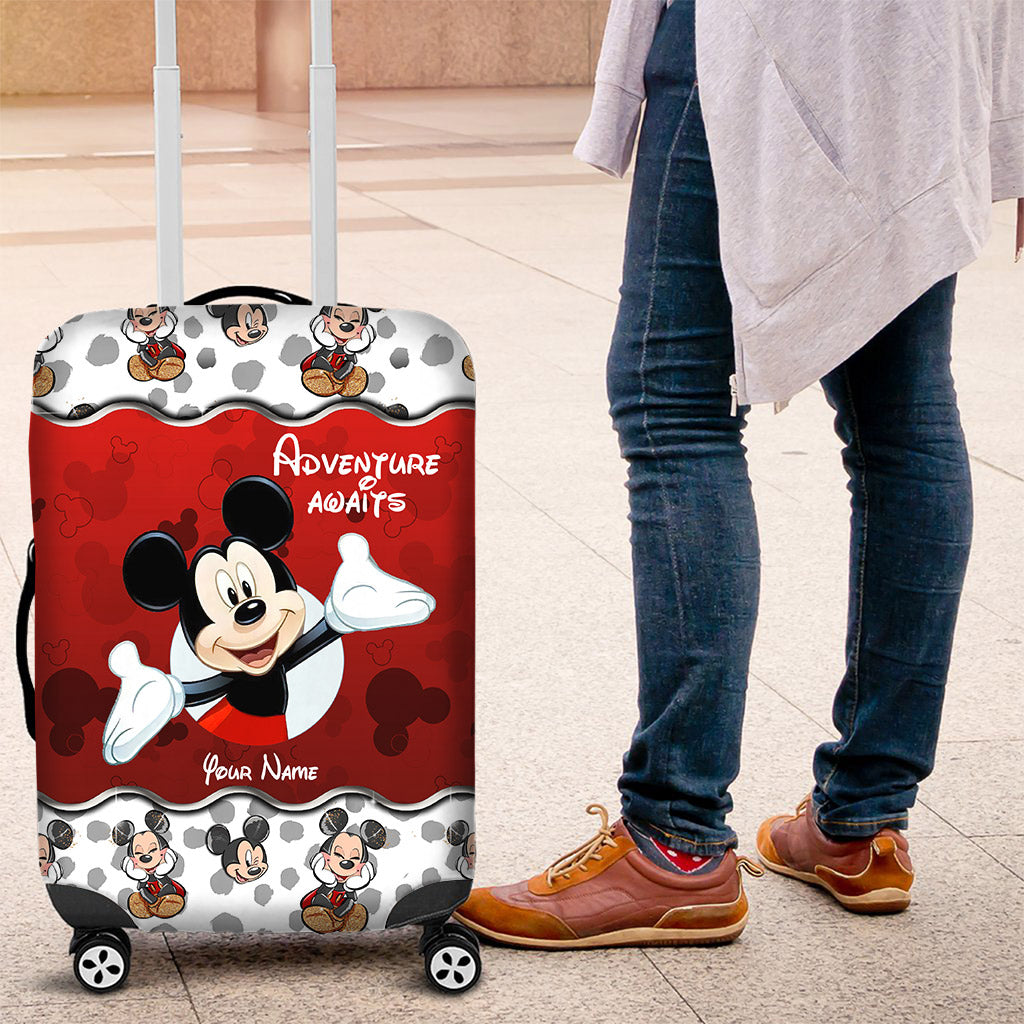 Personalized Mickey Mouse Luggage Cover Custom Name Travel Gift Luggage Cover GradoCreations