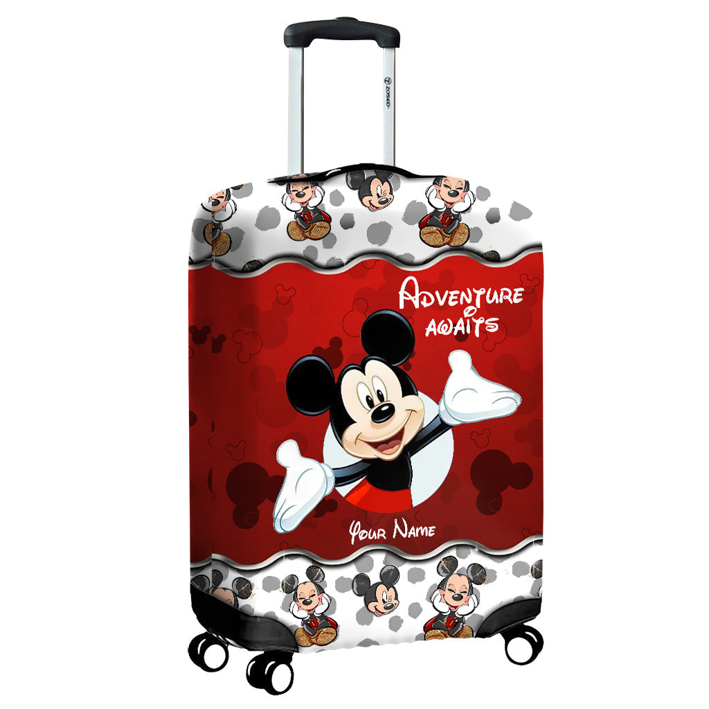 Personalized Mickey Mouse Luggage Cover Custom Name Travel Gift Luggage Cover GradoCreations