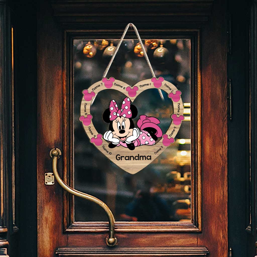 Personalized Minnie Mouse Wood Sign Gift for Grandma - Mother's Day Wood Sign GradoCreations