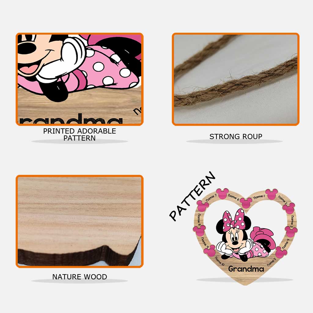 Personalized Minnie Mouse Wood Sign Gift for Grandma - Mother's Day Wood Sign GradoCreations