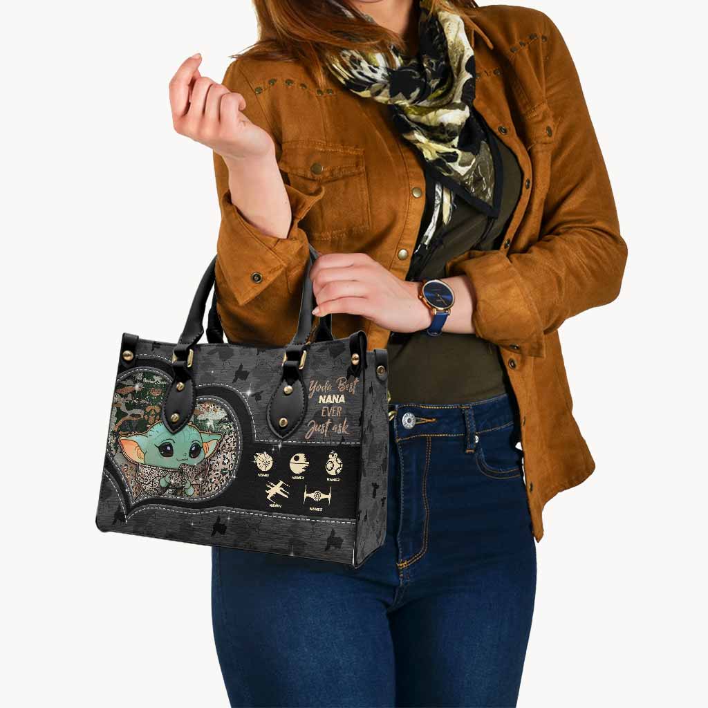 Personalized Leather Handbag for Grandma - Best Nana Ever Gift Leather Handbag GradoCreations