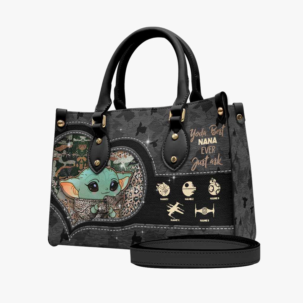 Personalized Leather Handbag for Grandma - Best Nana Ever Gift Leather Handbag GradoCreations