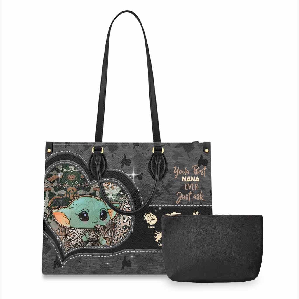 Personalized Leather Handbag for Grandma - Best Nana Ever Gift Leather Handbag GradoCreations