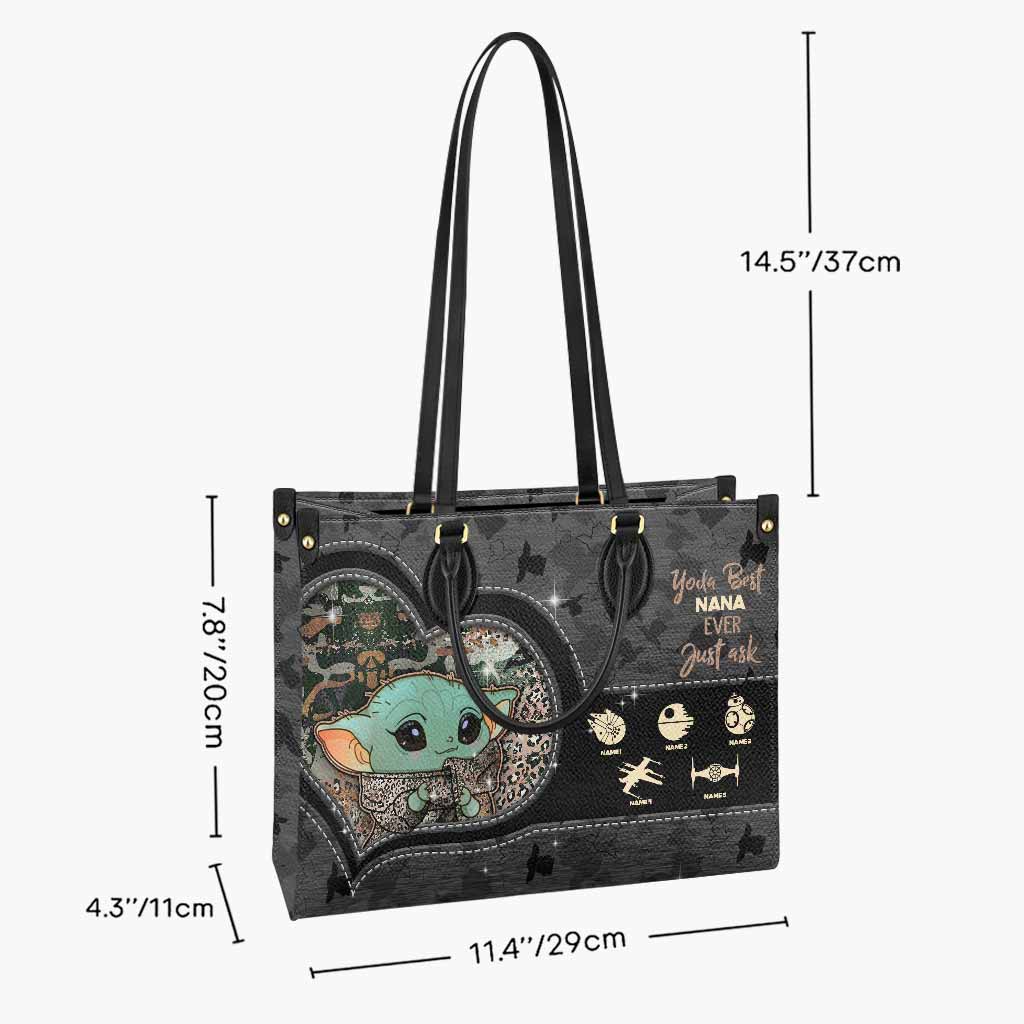 Personalized Leather Handbag for Grandma - Best Nana Ever Gift Leather Handbag GradoCreations