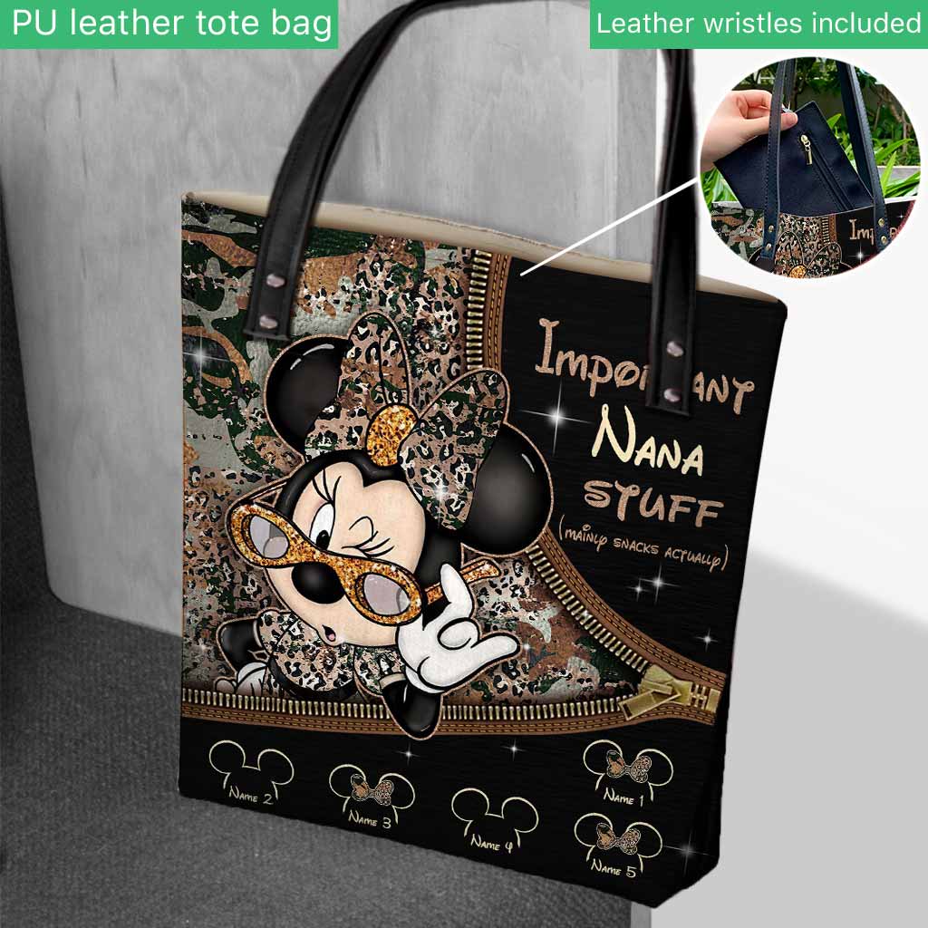 Personalized Disney Nana Stuff Tote Bag Custom Names Gift Idea Tote Bag GradoCreations
