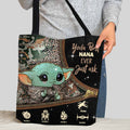 Personalized Yoda Best Nana Ever Tote Bag Custom Gift Tote Bag GradoCreations