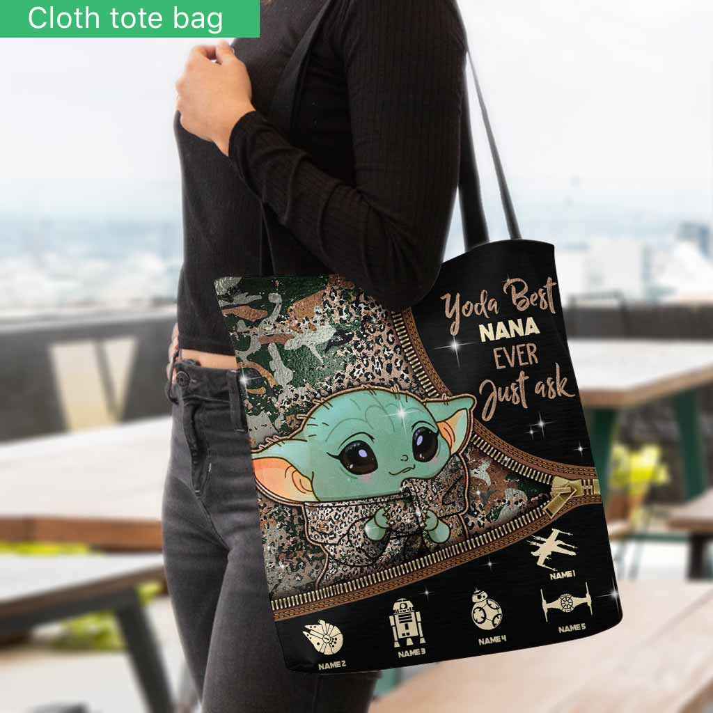 Personalized Yoda Best Nana Ever Tote Bag Custom Gift Tote Bag GradoCreations