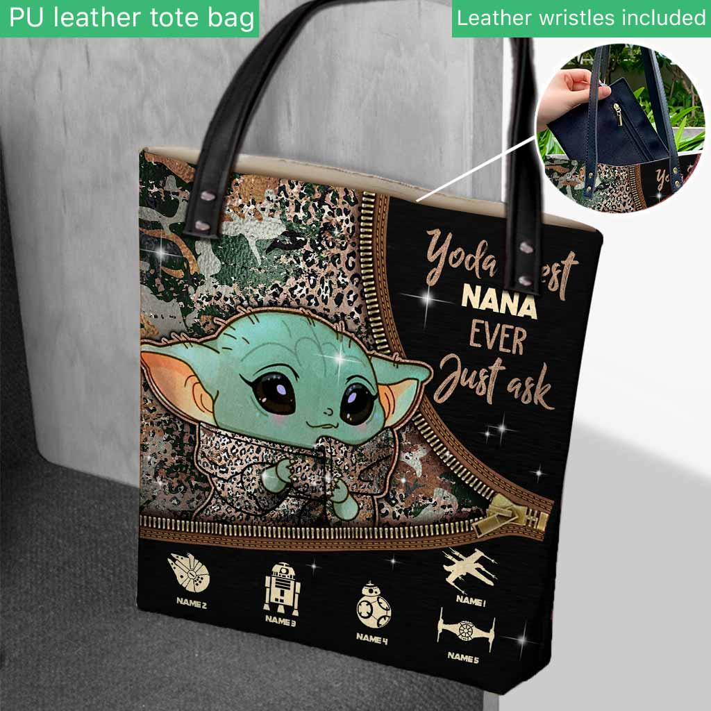 Personalized Yoda Best Nana Ever Tote Bag Custom Gift Tote Bag GradoCreations
