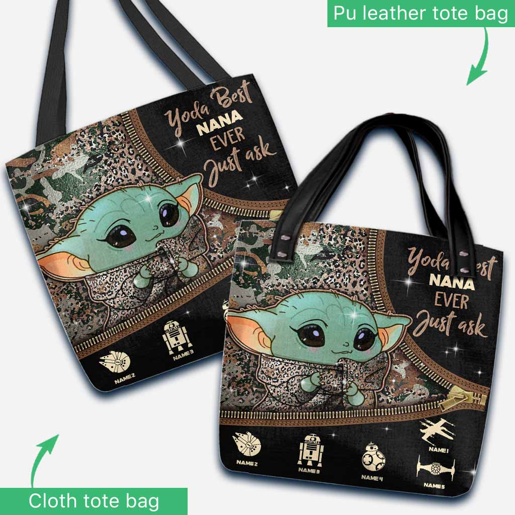 Personalized Yoda Best Nana Ever Tote Bag Custom Gift Tote Bag GradoCreations