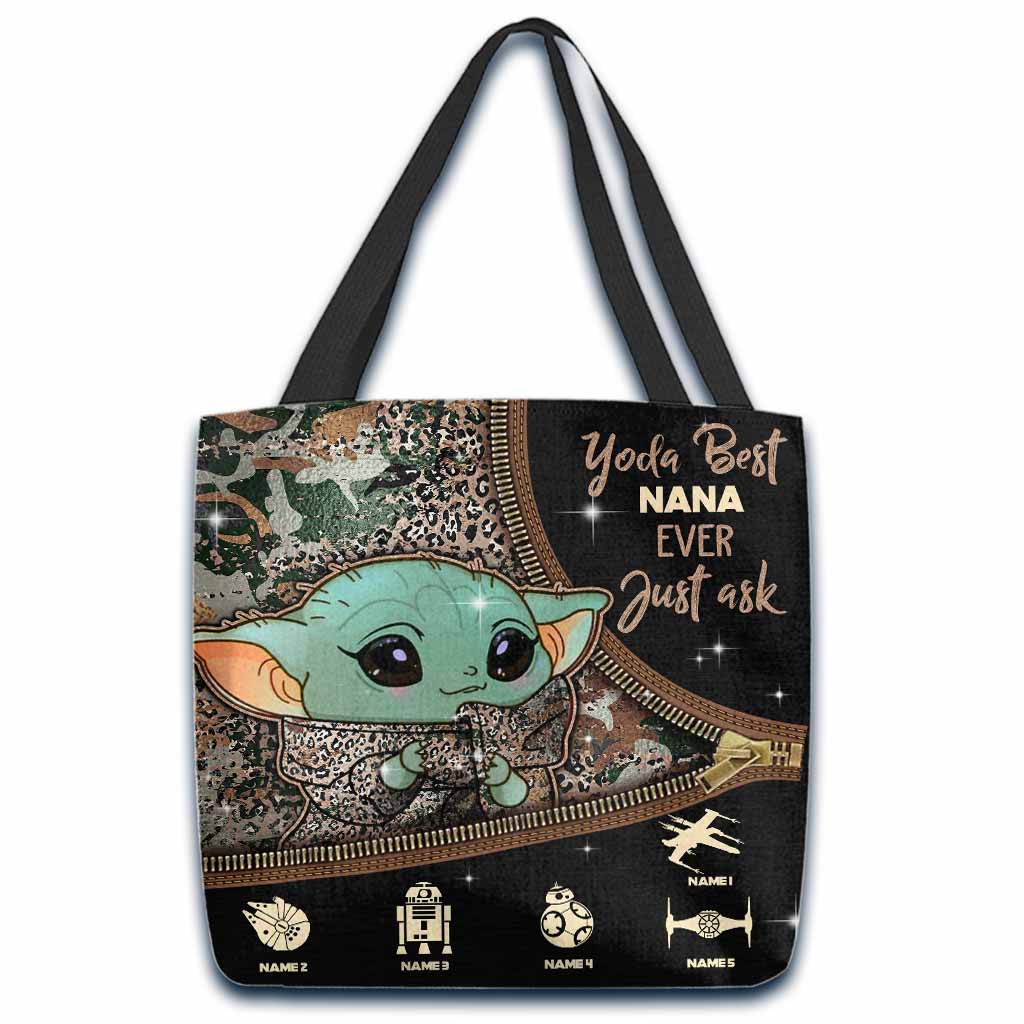 Personalized Yoda Best Nana Ever Tote Bag Custom Gift Tote Bag GradoCreations