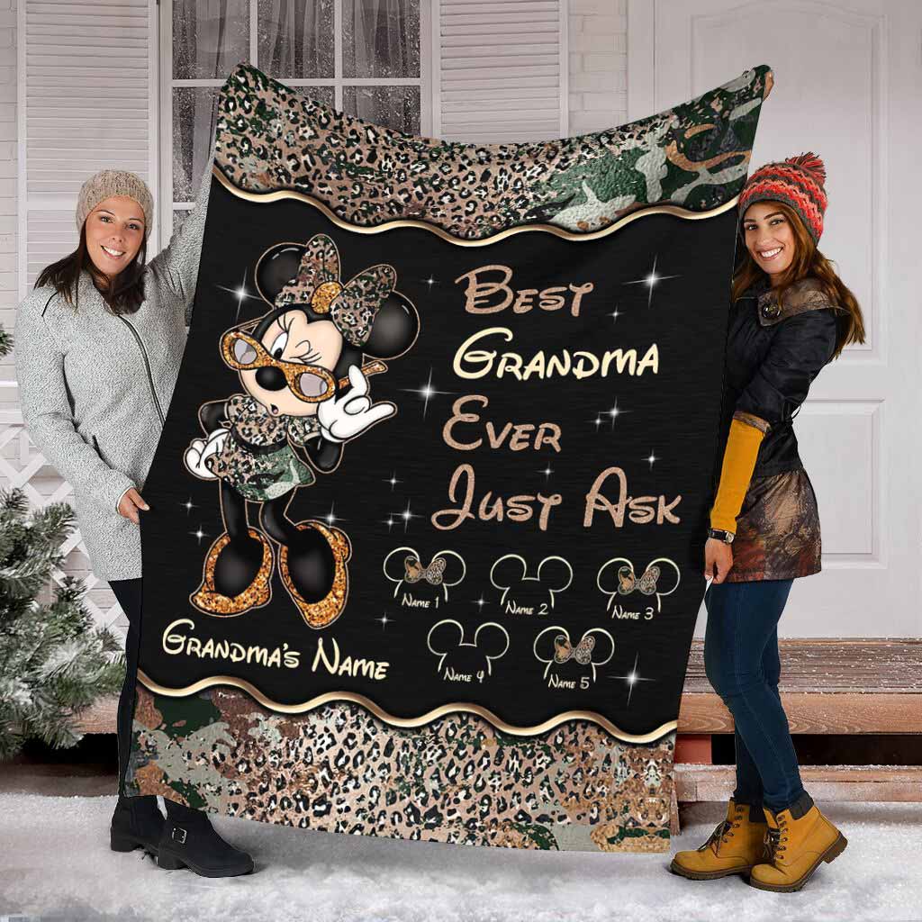 Personalized Mouse Blanket Best Grandma Ever Custom Name Gift for Mother's Day Blanket GradoCreations