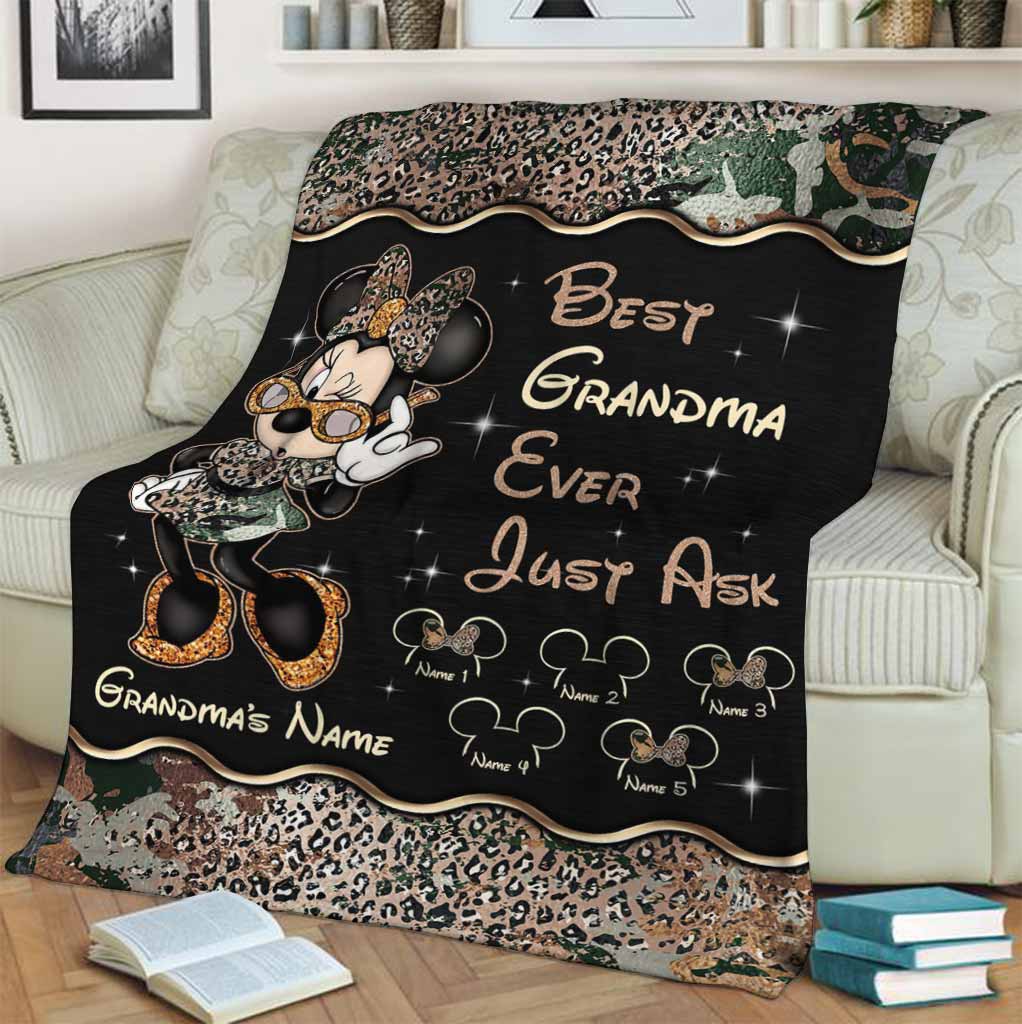 Personalized Mouse Blanket Best Grandma Ever Custom Name Gift for Mother's Day Blanket GradoCreations