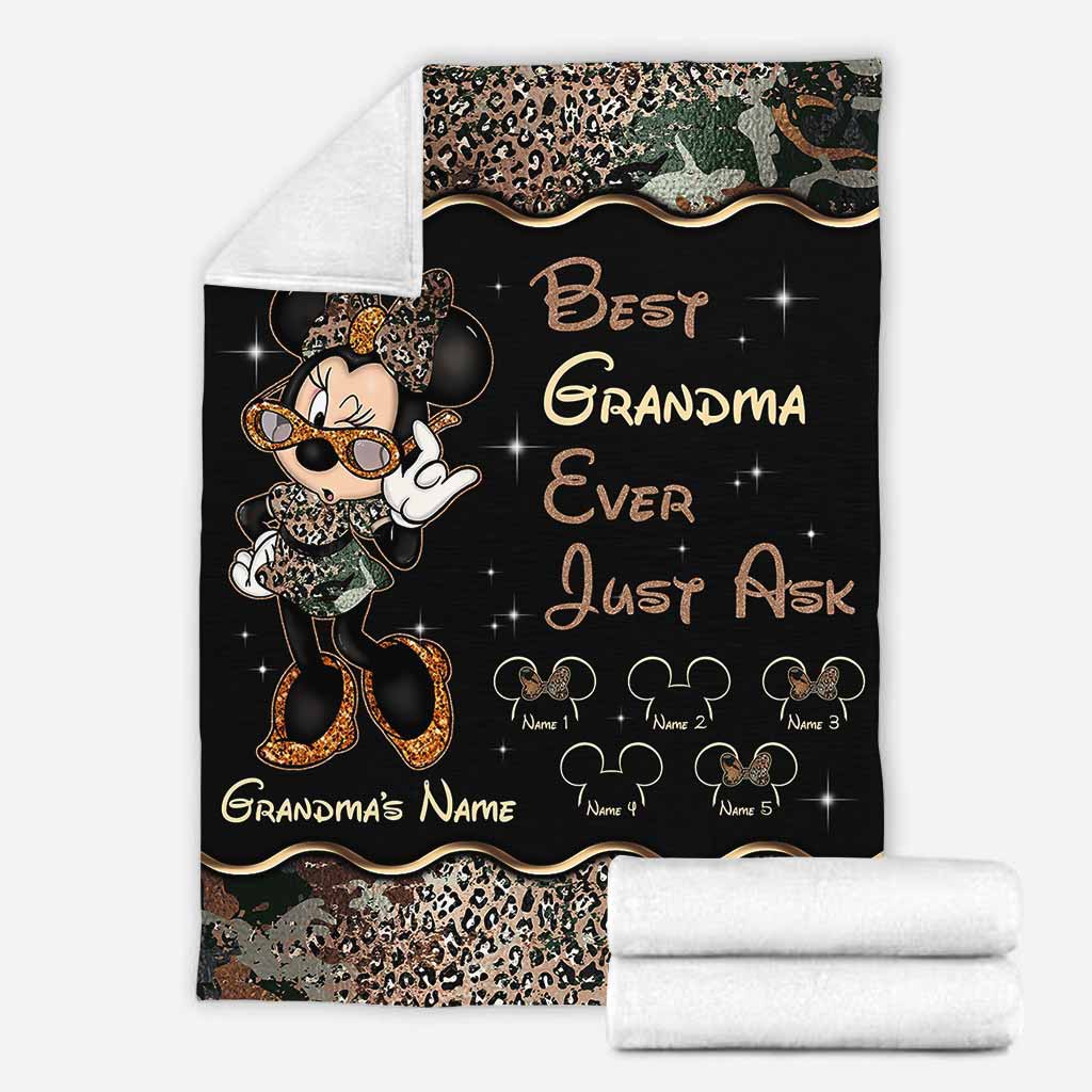 Personalized Mouse Blanket Best Grandma Ever Custom Name Gift for Mother's Day Blanket GradoCreations
