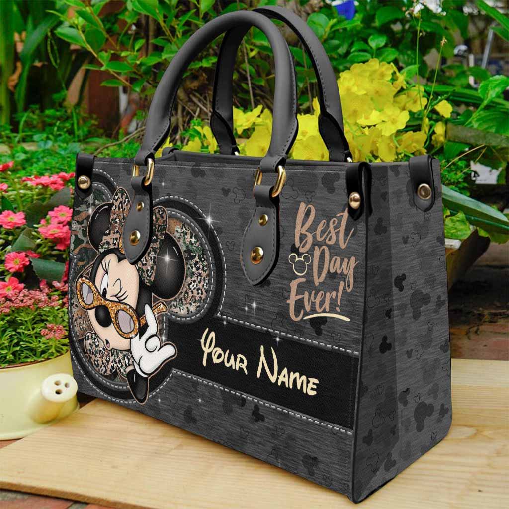 Personalized Leather Handbag Best Day Ever Gift for Her Leather Handbag GradoCreations