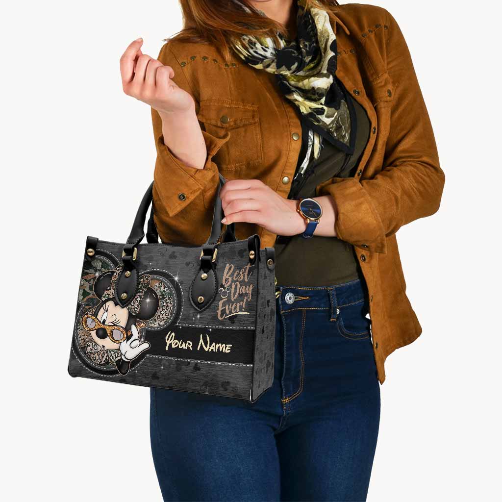 Personalized Leather Handbag Best Day Ever Gift for Her Leather Handbag GradoCreations