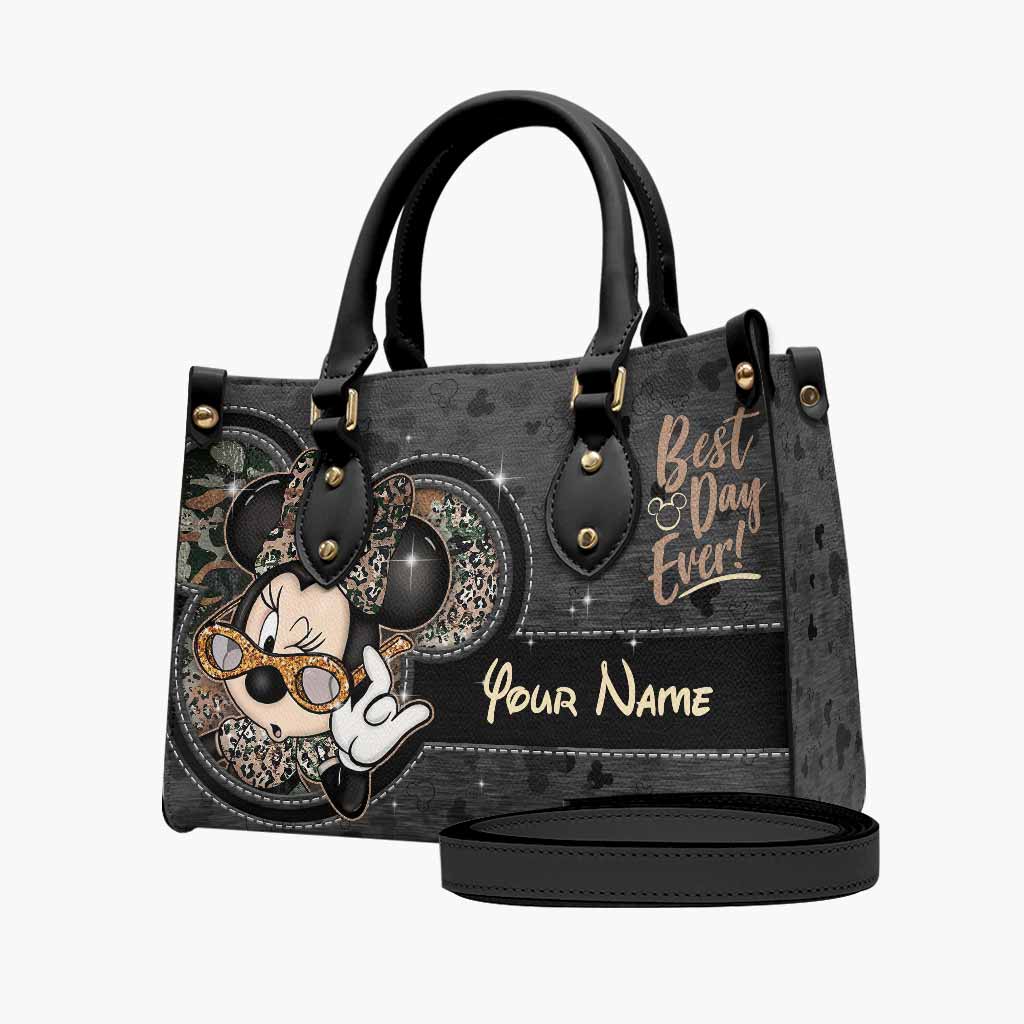 Personalized Leather Handbag Best Day Ever Gift for Her Leather Handbag GradoCreations