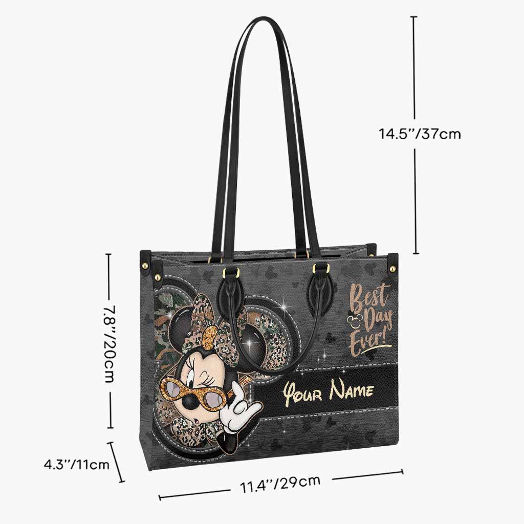 Personalized Leather Handbag Best Day Ever Gift for Her Leather Handbag GradoCreations