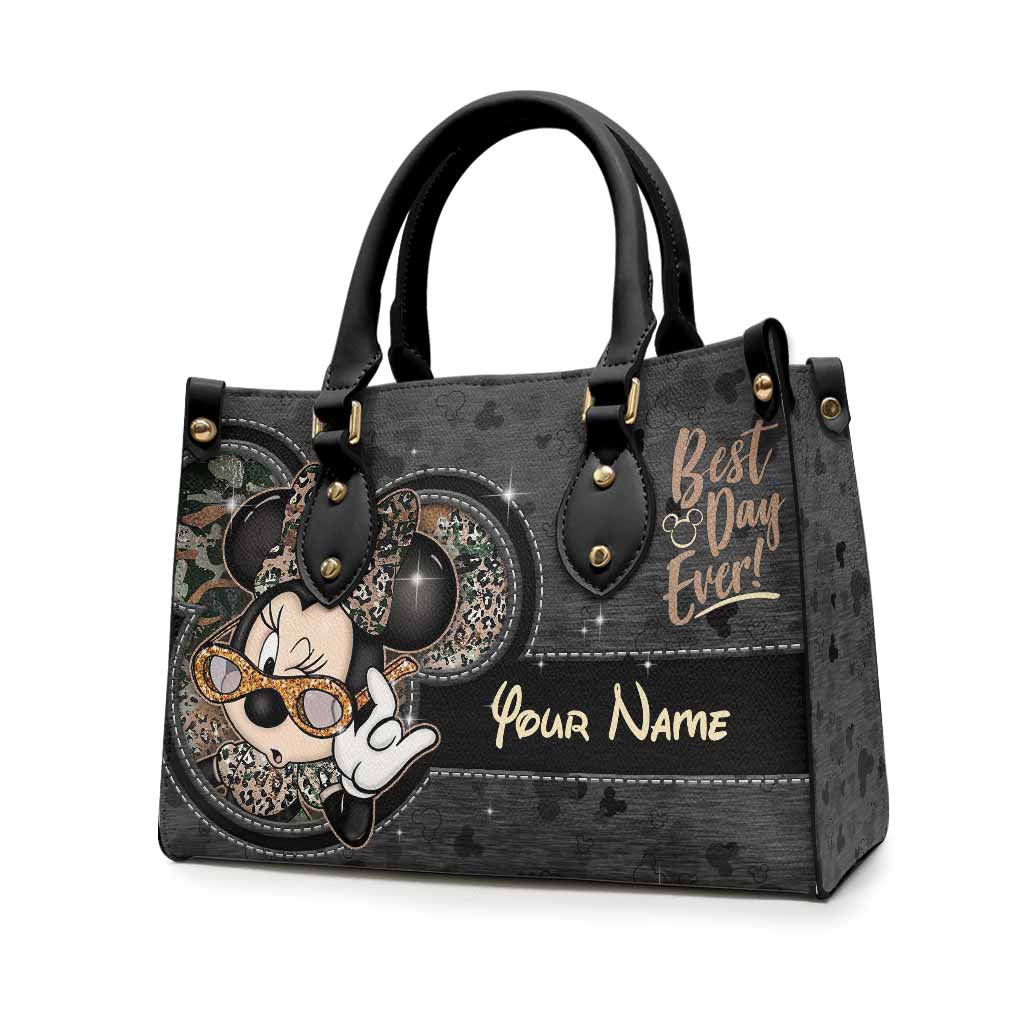 Personalized Leather Handbag Best Day Ever Gift for Her Leather Handbag GradoCreations