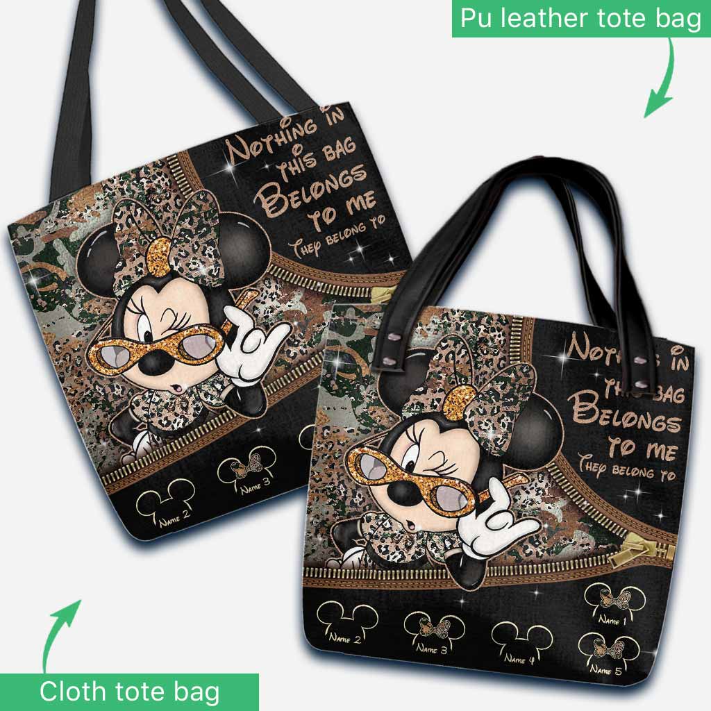 Personalized Minnie Mouse Tote Bag Custom Name Gift for Mom Tote Bag GradoCreations