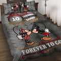 Personalized Mouse Quilt Set Custom Couple Gift for Anniversary Quilt Set GradoCreations