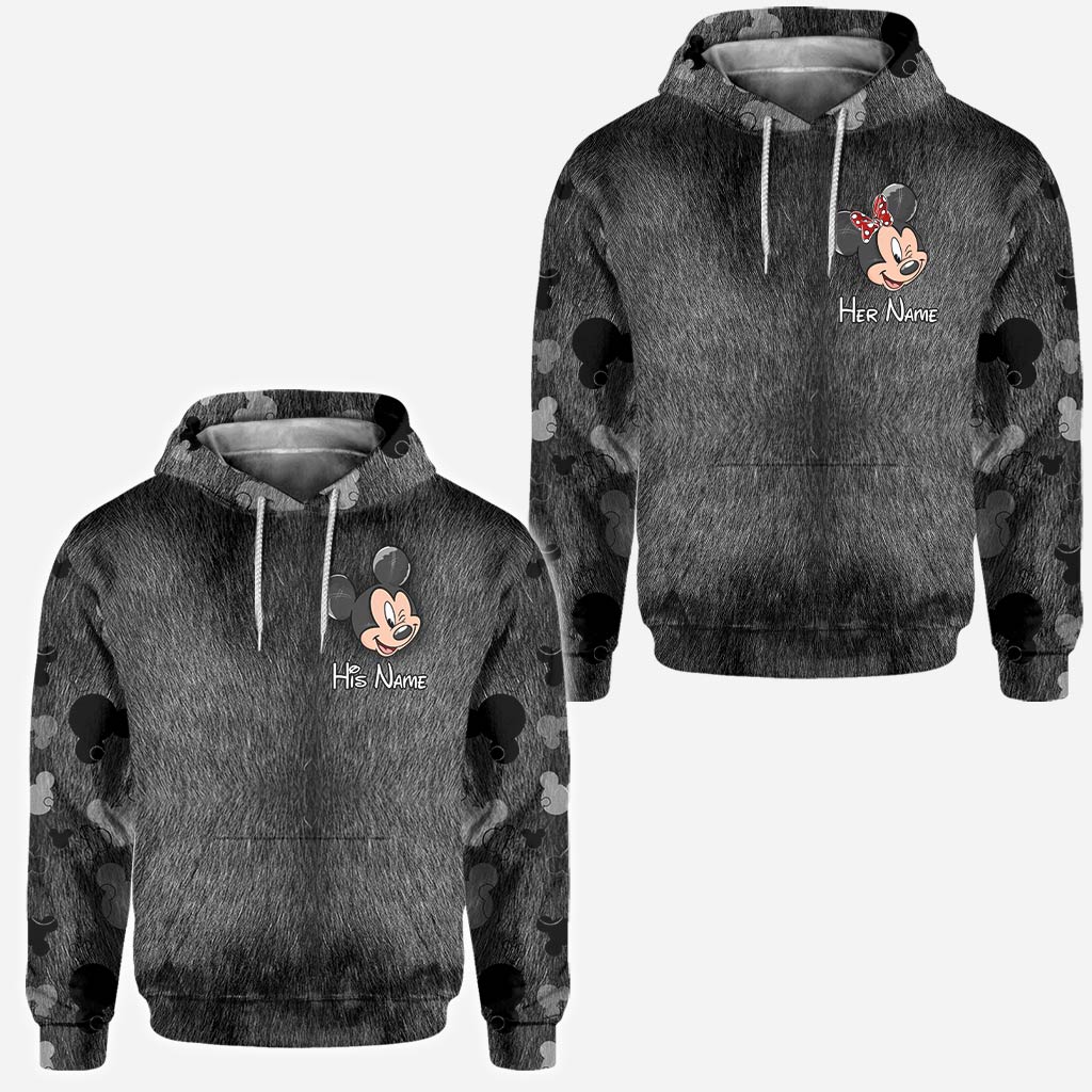 Personalized Couple Mouse All Over T-shirt Hoodie Custom Names Gift All Over Shirt GradoCreations