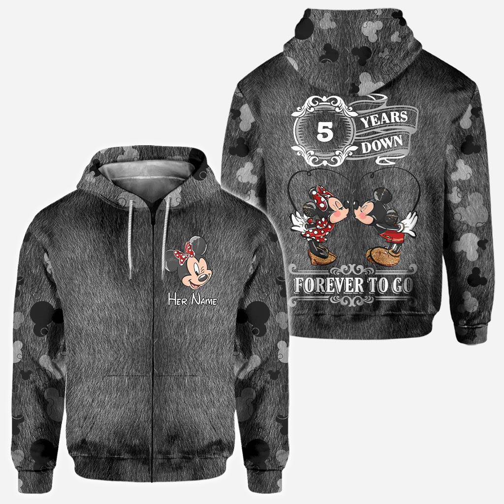 Personalized Couple Mouse All Over T-shirt Hoodie Custom Names Gift All Over Shirt GradoCreations