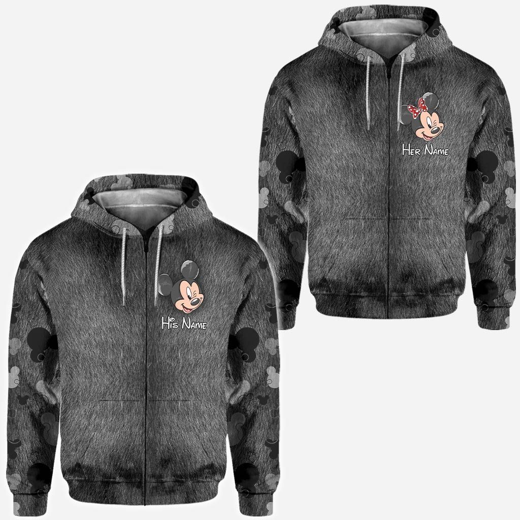 Personalized Couple Mouse All Over T-shirt Hoodie Custom Names Gift All Over Shirt GradoCreations