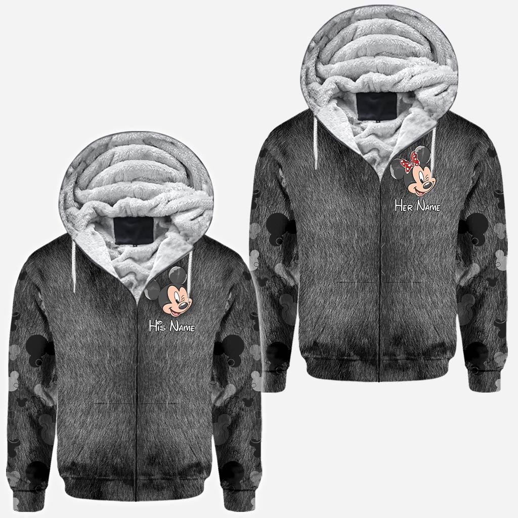 Personalized Couple Mouse All Over T-shirt Hoodie Custom Names Gift All Over Shirt GradoCreations