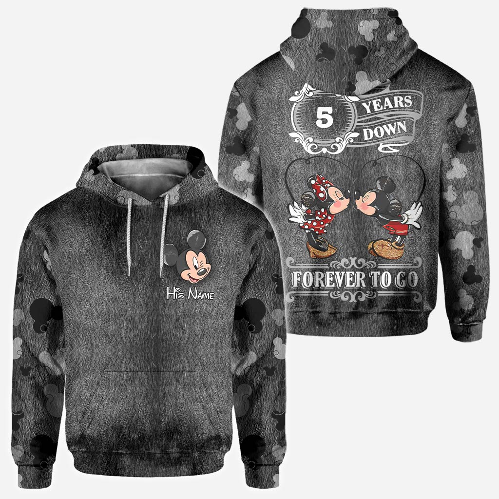Personalized Couple Mouse All Over T-shirt Hoodie Custom Names Gift All Over Shirt GradoCreations