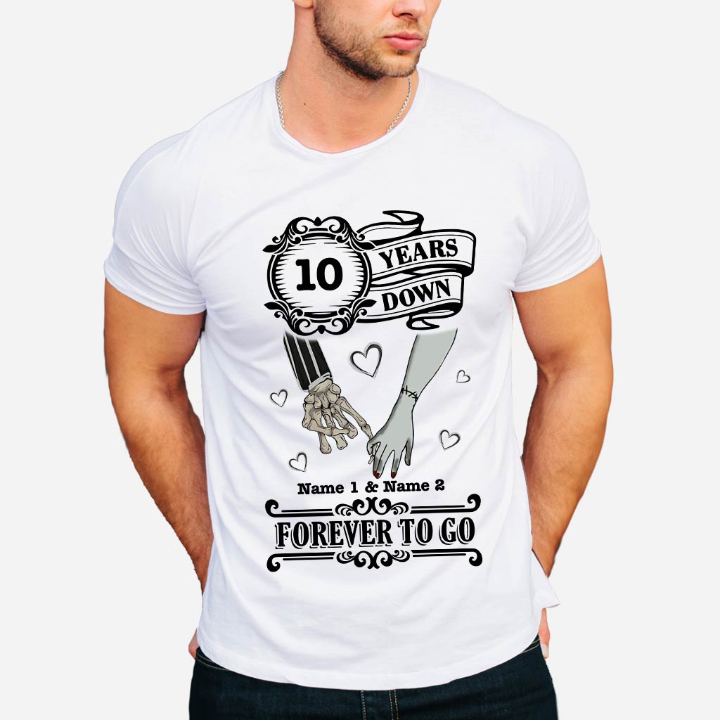 Personalized Couple T-shirt Hoodie Forever To Go Custom Name Gift T-shirt & Hoodie GradoCreations