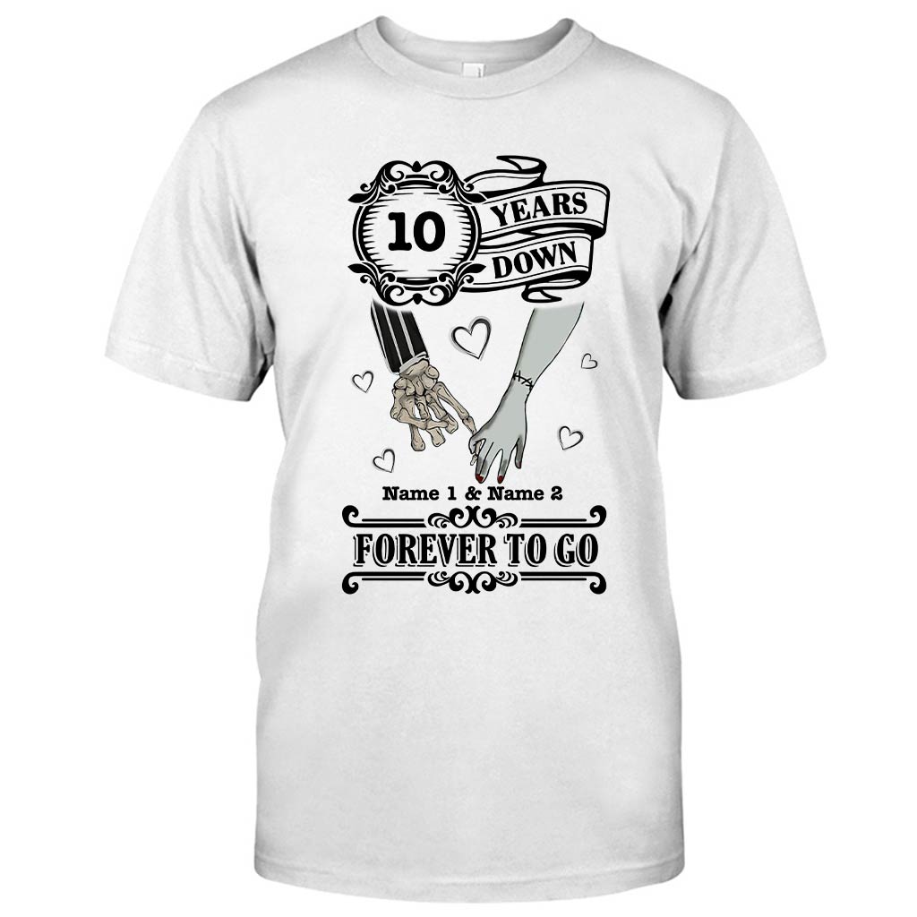 Personalized Couple T-shirt Hoodie Forever To Go Custom Name Gift T-shirt & Hoodie GradoCreations