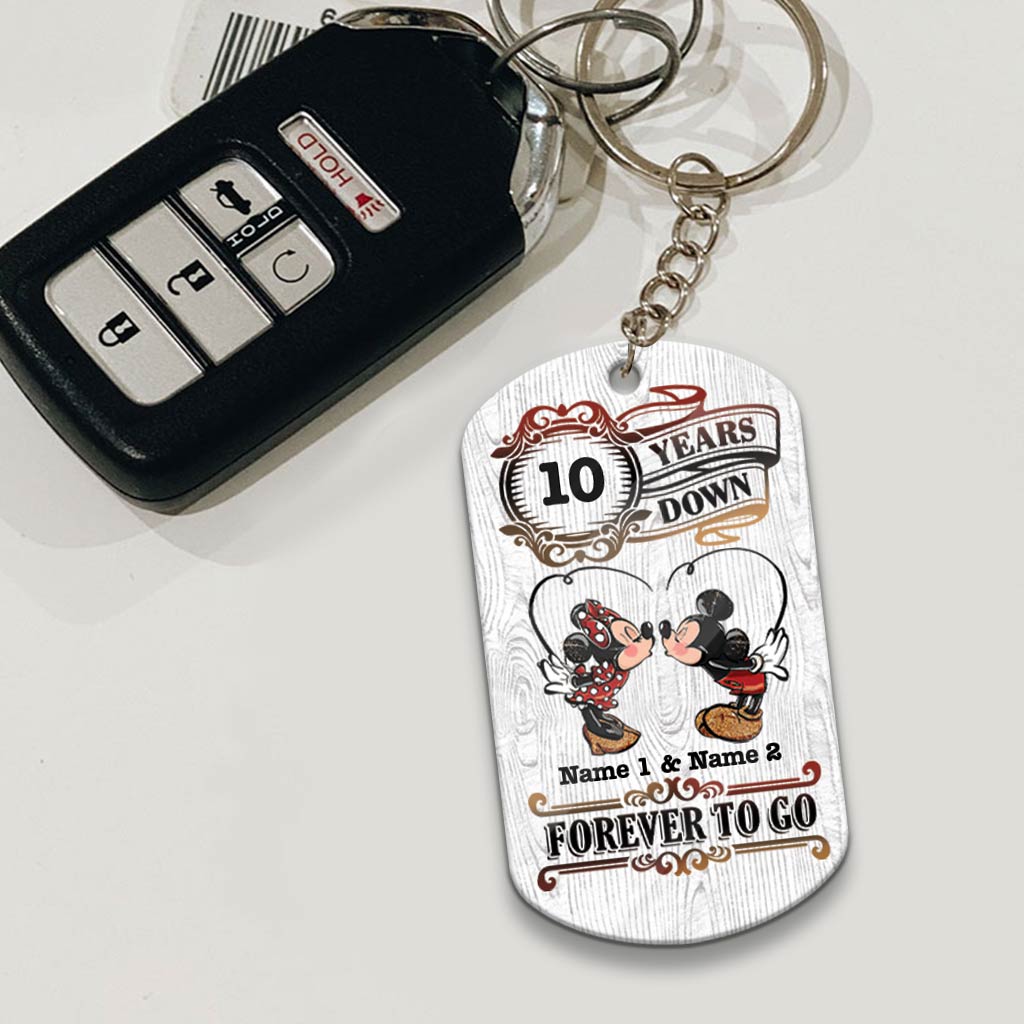 Personalized Couple Keychain with Custom Name | Unique Anniversary Gift Keychain GradoCreations