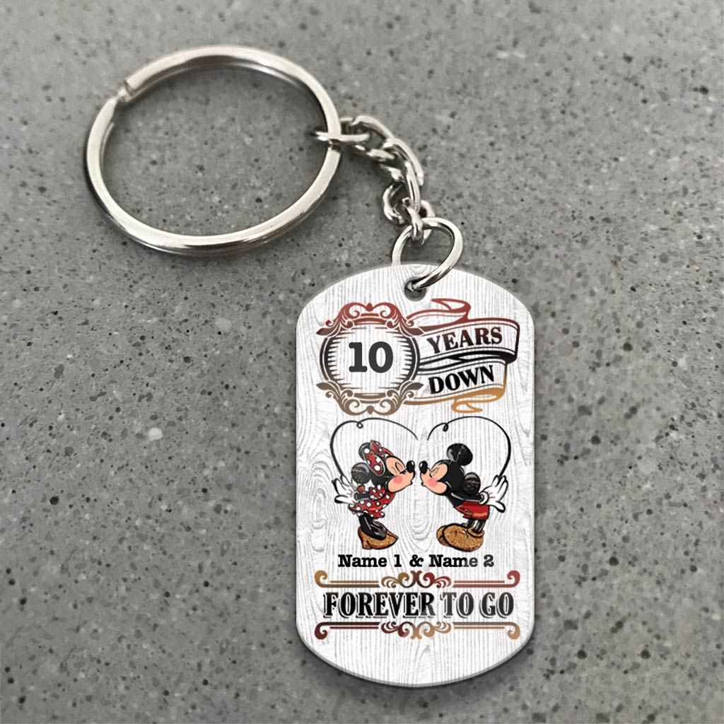 Personalized Couple Keychain with Custom Name | Unique Anniversary Gift Keychain GradoCreations