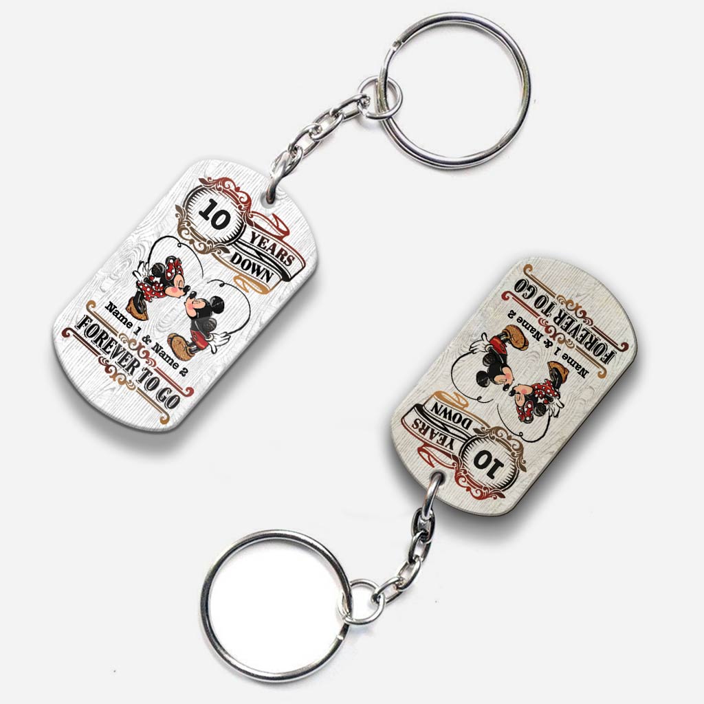 Personalized Couple Keychain with Custom Name | Unique Anniversary Gift Keychain GradoCreations