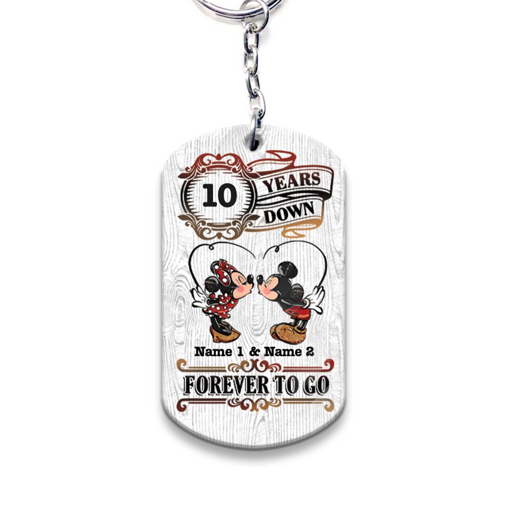 Personalized Couple Keychain with Custom Name | Unique Anniversary Gift Keychain GradoCreations