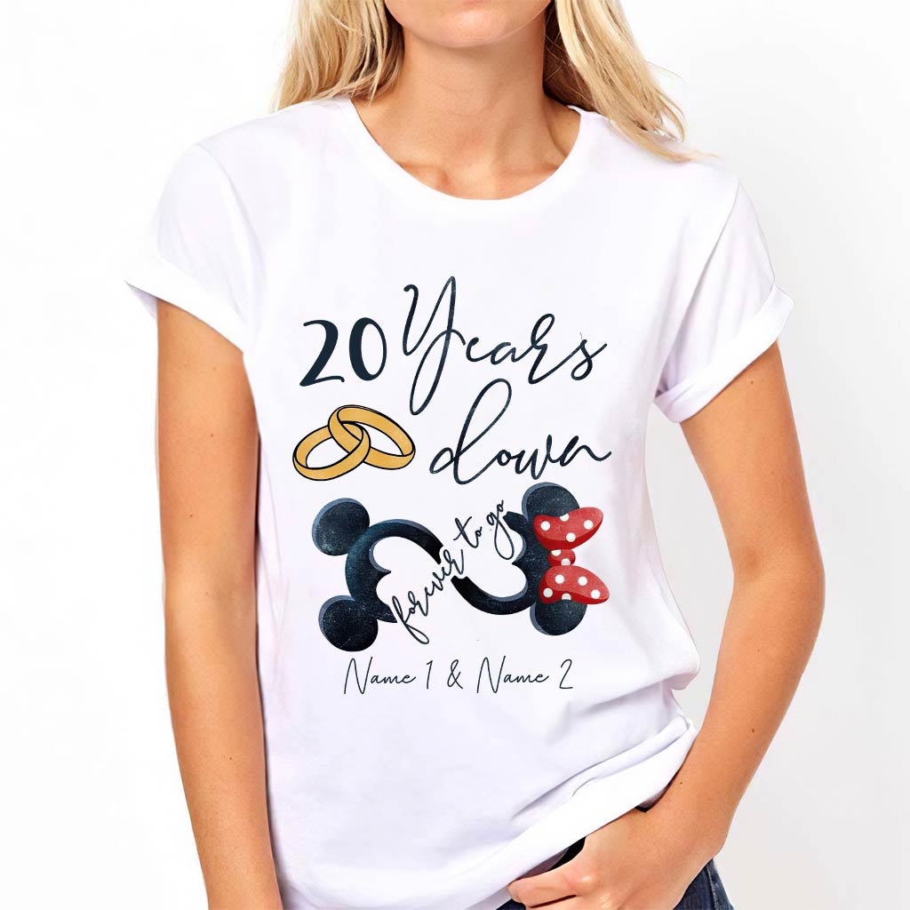 Personalized Couple Mouse T-shirt & Hoodie Custom Names Gift T-shirt & Hoodie GradoCreations