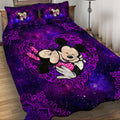 Personalized Mouse Quilt Set for Couples | Cute Valentine's Day Gift Quilt Set GradoCreations