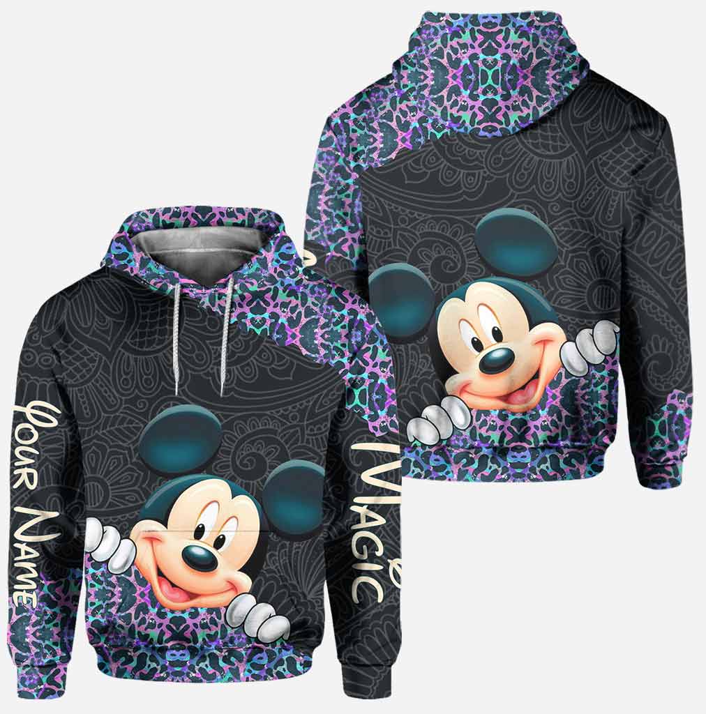 Personalized Holographic Leopard Hoodie & Leggings Set for Kids Hoodie & Leggings GradoCreations