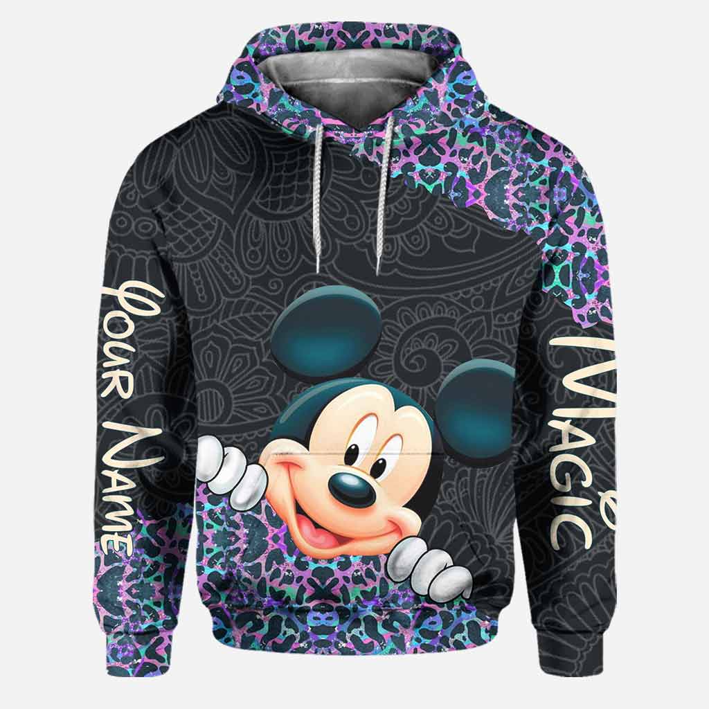 Personalized Holographic Leopard Hoodie & Leggings Set for Kids Hoodie & Leggings GradoCreations