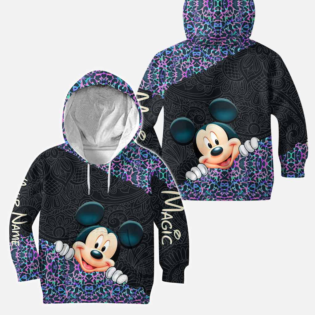 Personalized Holographic Leopard Hoodie & Leggings Set for Kids Hoodie & Leggings GradoCreations