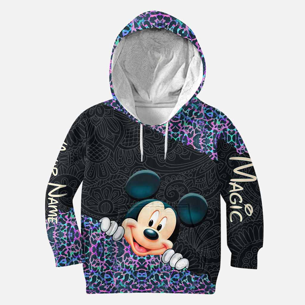 Personalized Holographic Leopard Hoodie & Leggings Set for Kids Hoodie & Leggings GradoCreations