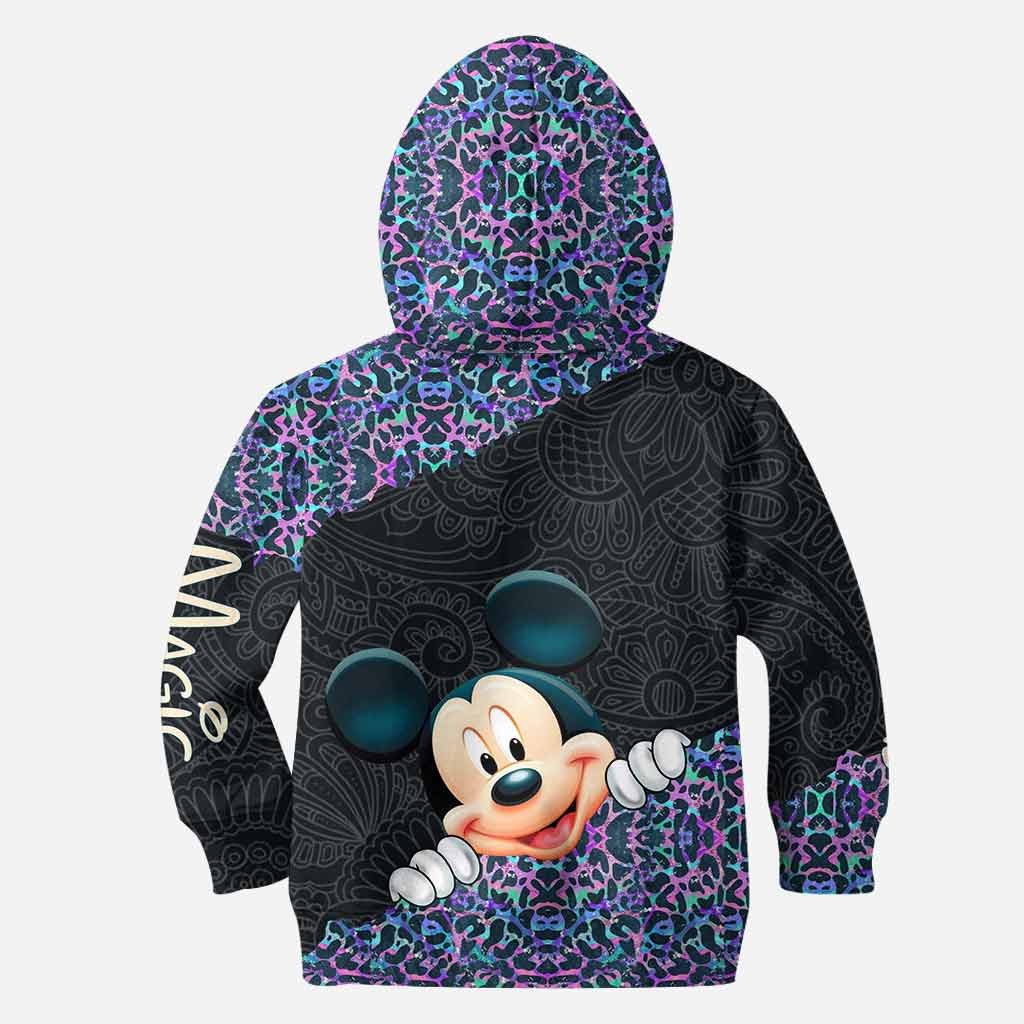 Personalized Holographic Leopard Hoodie & Leggings Set for Kids Hoodie & Leggings GradoCreations
