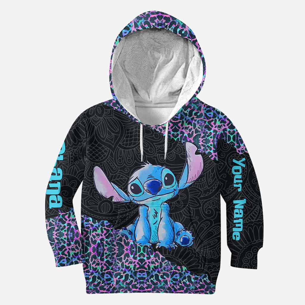 Personalized Holographic Leopard Ohana Hoodie & Leggings Gift Hoodie & Leggings GradoCreations