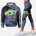 Personalized Holographic Leopard Hoodie and Leggings Set for Women Hoodie & Leggings GradoCreations