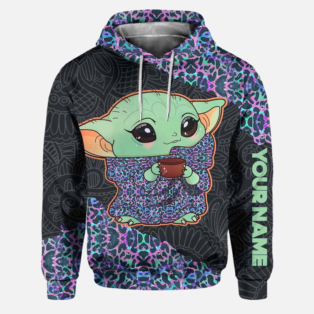 Personalized Holographic Leopard Hoodie and Leggings Set for Women Hoodie & Leggings GradoCreations