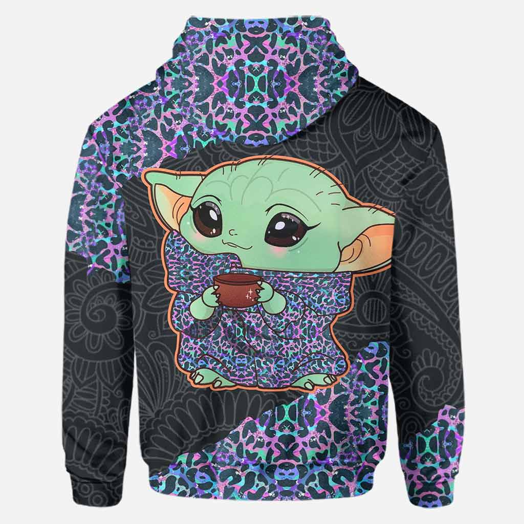 Personalized Holographic Leopard Hoodie and Leggings Set for Women Hoodie & Leggings GradoCreations
