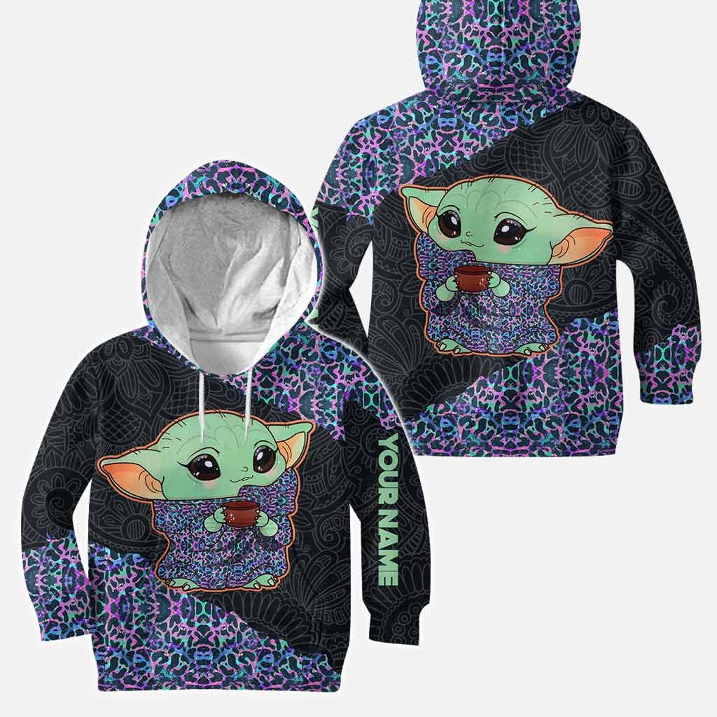 Personalized Holographic Leopard Hoodie and Leggings Set for Women Hoodie & Leggings GradoCreations