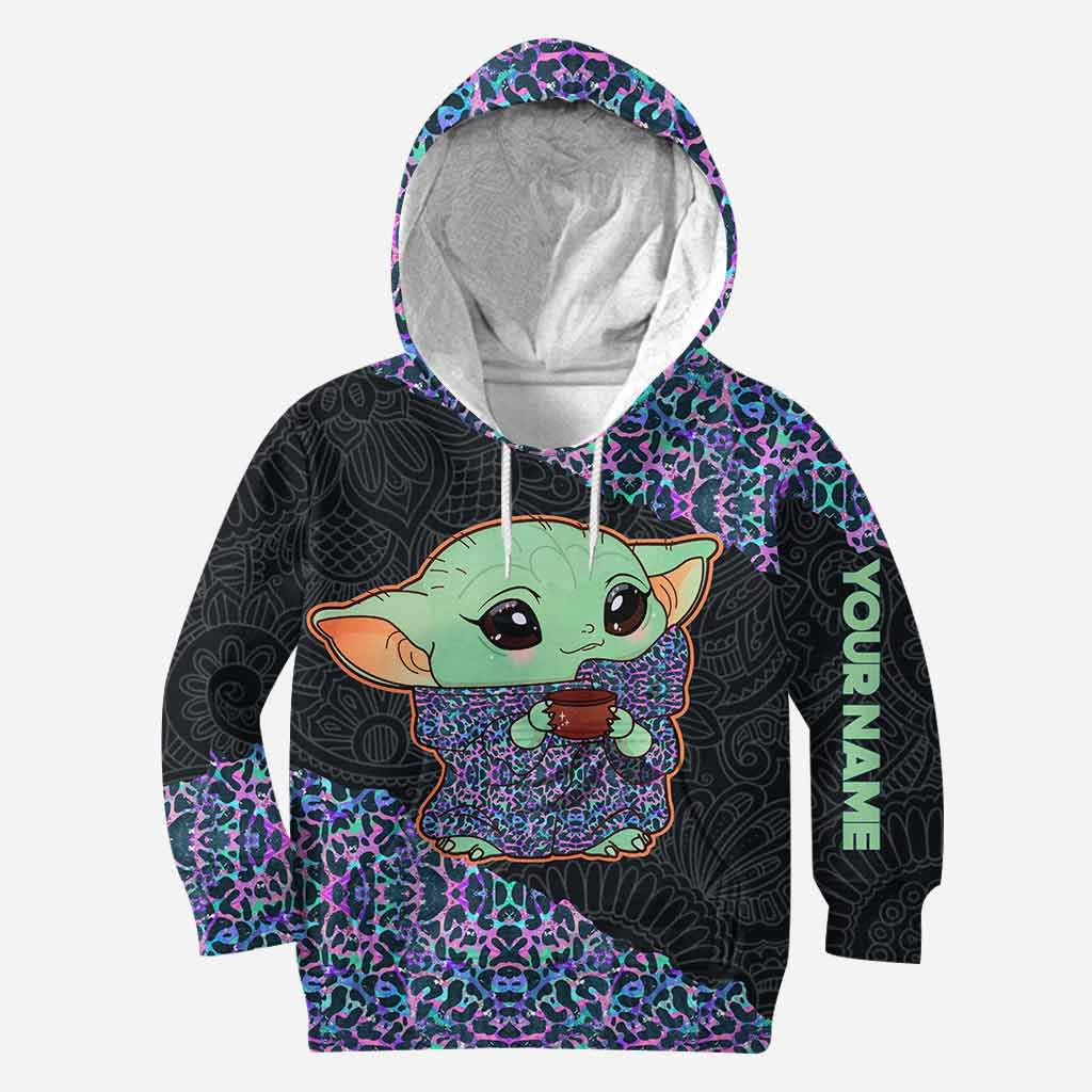 Personalized Holographic Leopard Hoodie and Leggings Set for Women Hoodie & Leggings GradoCreations