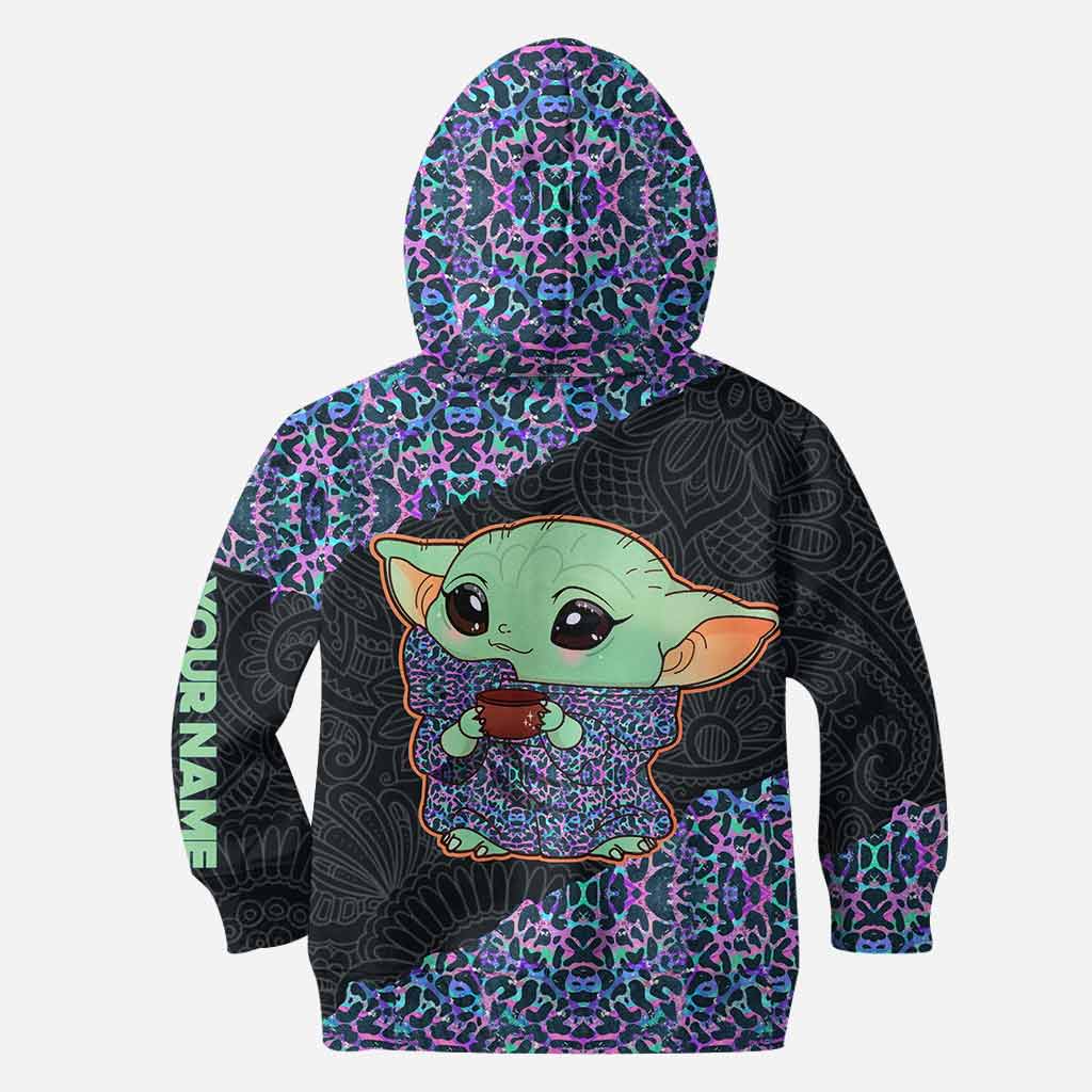 Personalized Holographic Leopard Hoodie and Leggings Set for Women Hoodie & Leggings GradoCreations